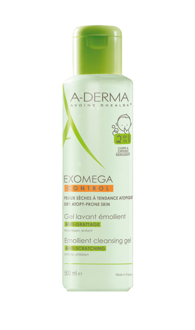 A-Derma Exomega Control Gel Corpo/Cabelo - 500ml