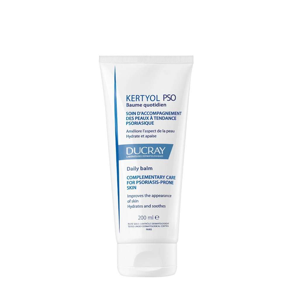 Ducray Bálsamo Hidratante Diário Kertyol PSO, cuidado hidratante da pele com tendência a psoríase 200 ml