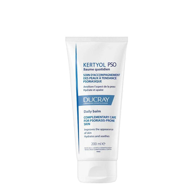 Ducray Bálsamo Hidratante Diário Kertyol PSO, cuidado hidratante da pele com tendência a psoríase 200 ml