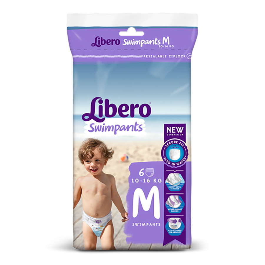 Libero Swimpants Fraldas 10/16Kg M 6 Unidades