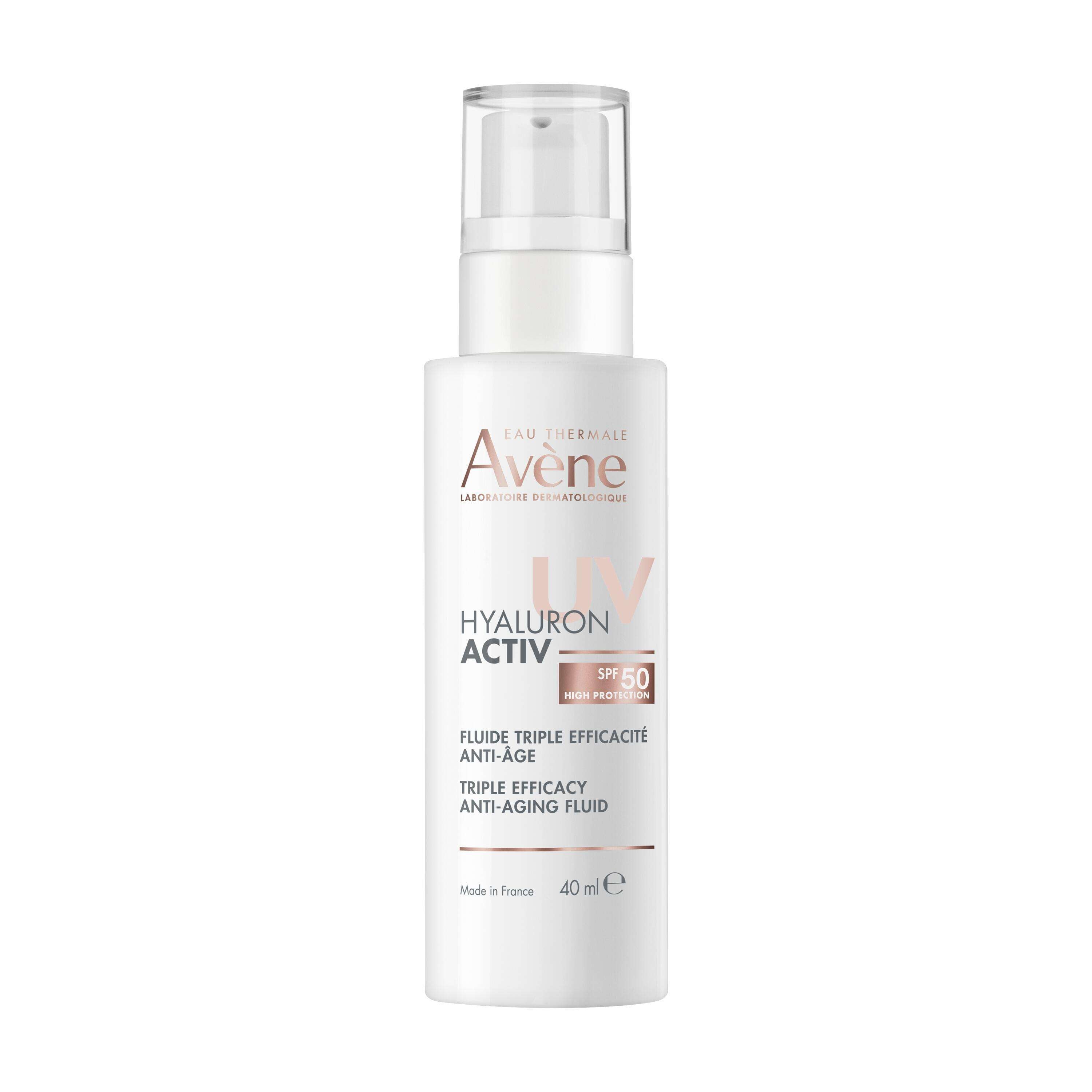 Avène Hyaluron Activ UV Fluido Antienvelhecimento de Tripla Eficácia SPF50 40 ml