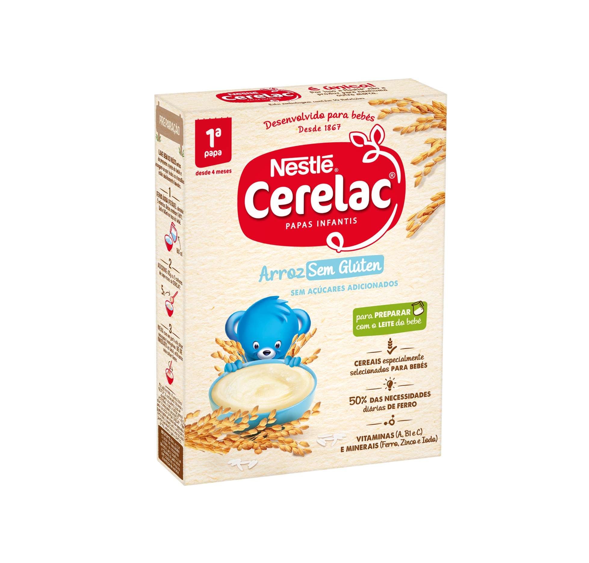 Nestlé Cerelac Arroz sem Glúten Não-Láctea 250g