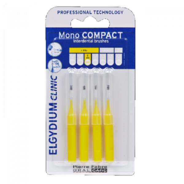 Elgydium Clinic Escovilhões Mono Compact Amarelo 1,0mm x4