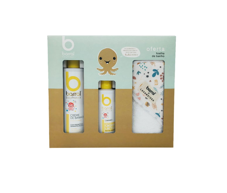 Barral BabyProtect Pack - Creme de Banho 500ml + Champô 200ml + Oferta de Toalha