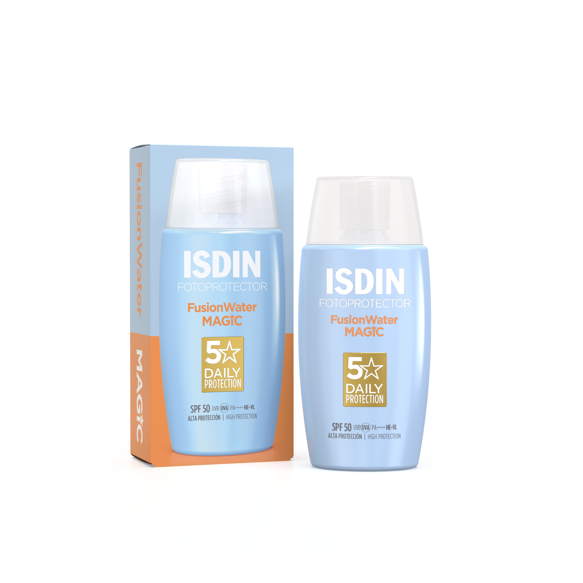 ISDIN Fotoprotector Fusion Water Magic SPF50 50ML- Protetor solar facial ultraligeiro