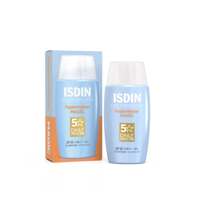 ISDIN Fotoprotector Fusion Water Magic SPF50 50ML- Protetor solar facial ultraligeiro