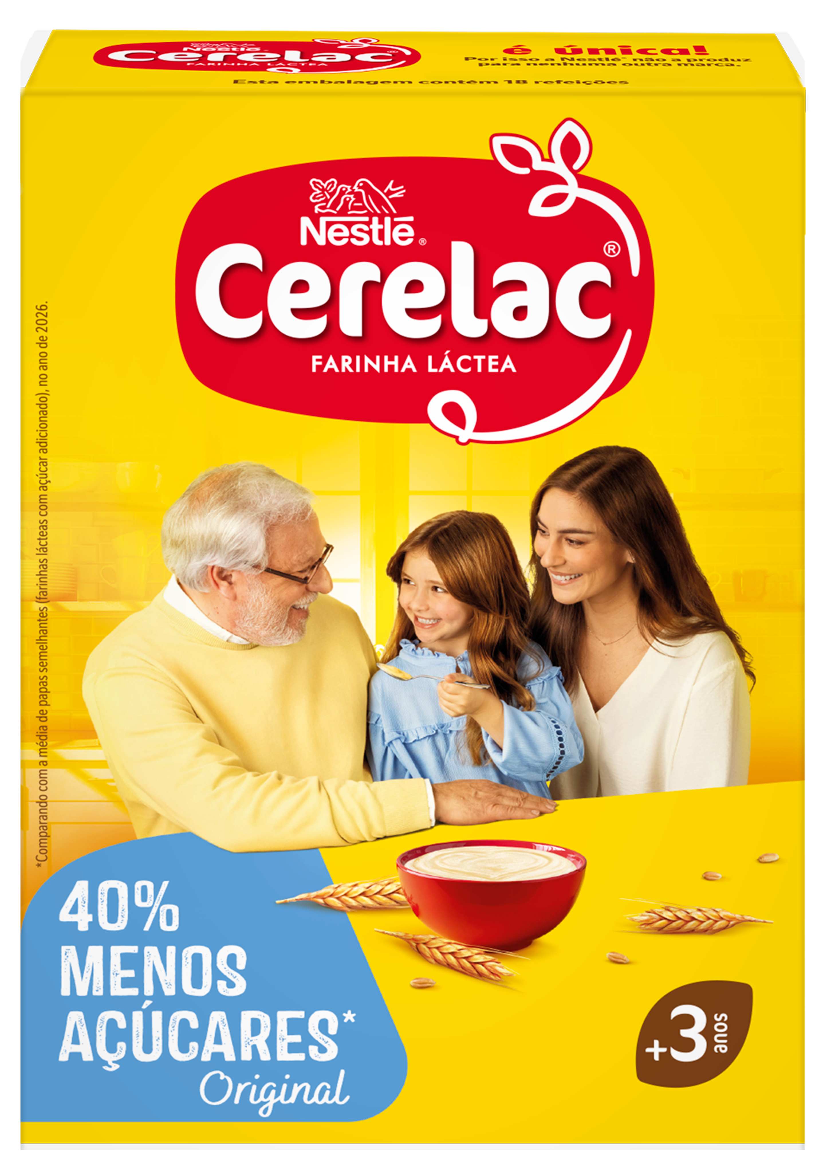 Cerelac Farinha Láctea 40% Menos Açúcares – 900g 3A+