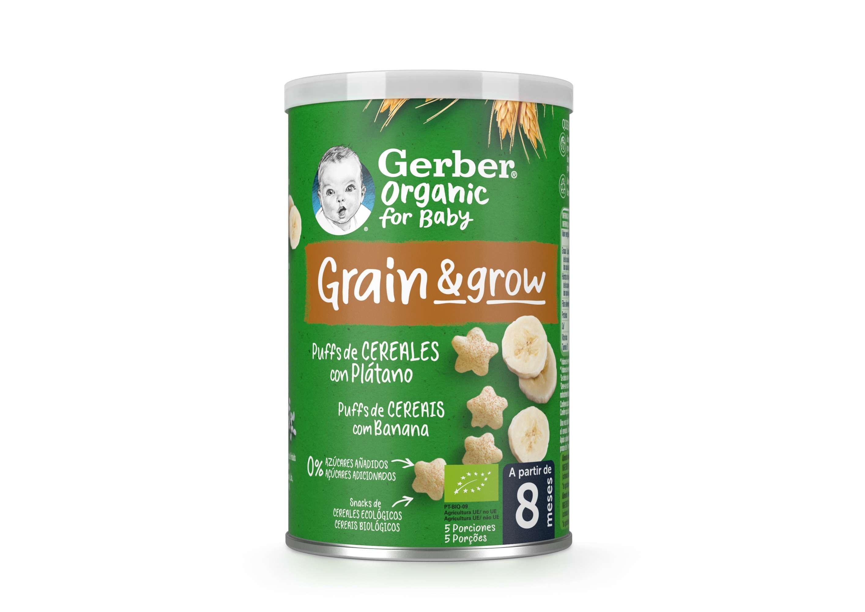 Nestlé Gerber Bio Nutripuffs Banana 35g 8M+