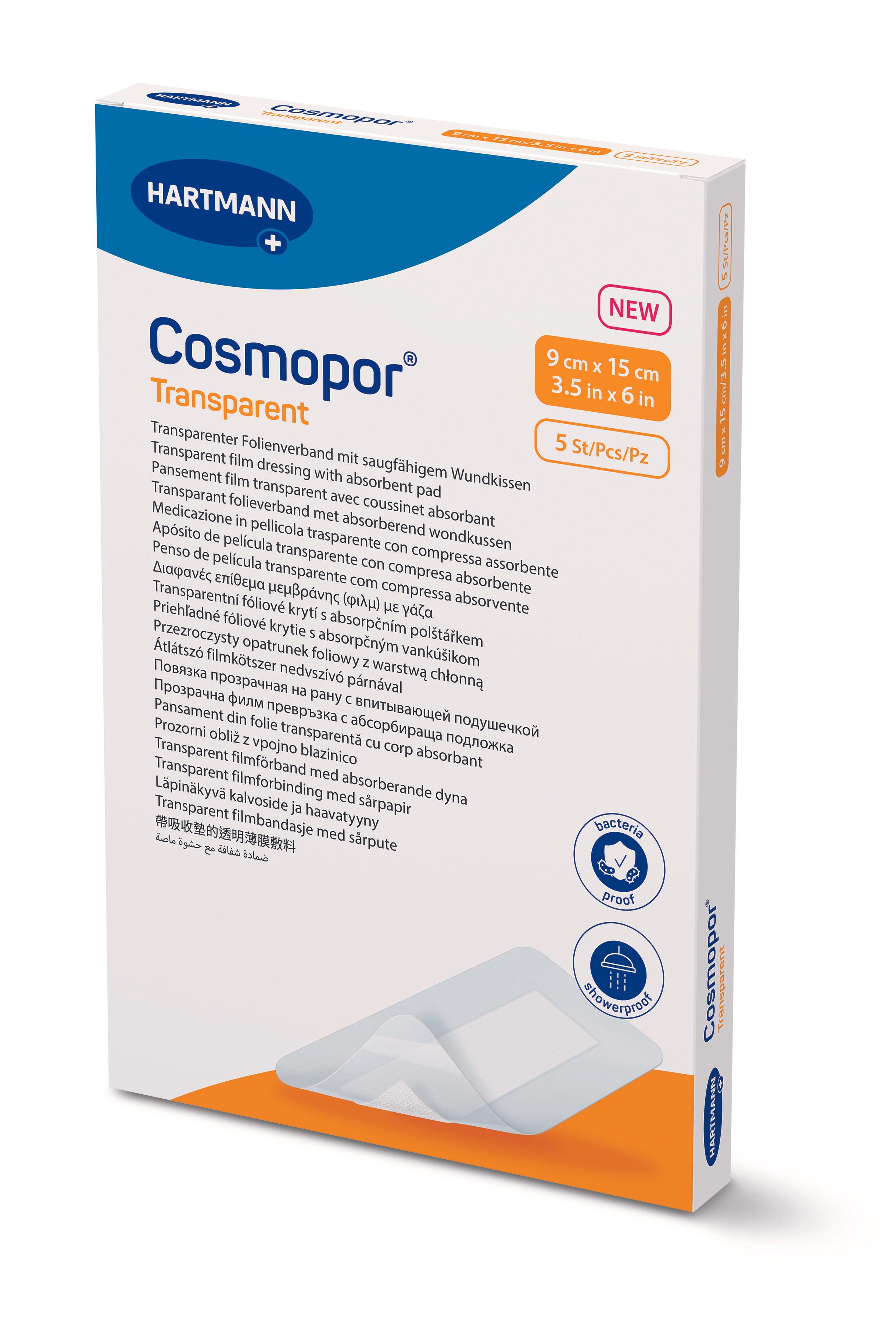 Cosmopor Transparent Penso 9 cm x 15 cm 5 unidades