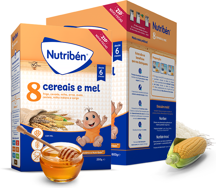 Nutribén Farinha 8 Cereais e Mel Não Láctea 250g