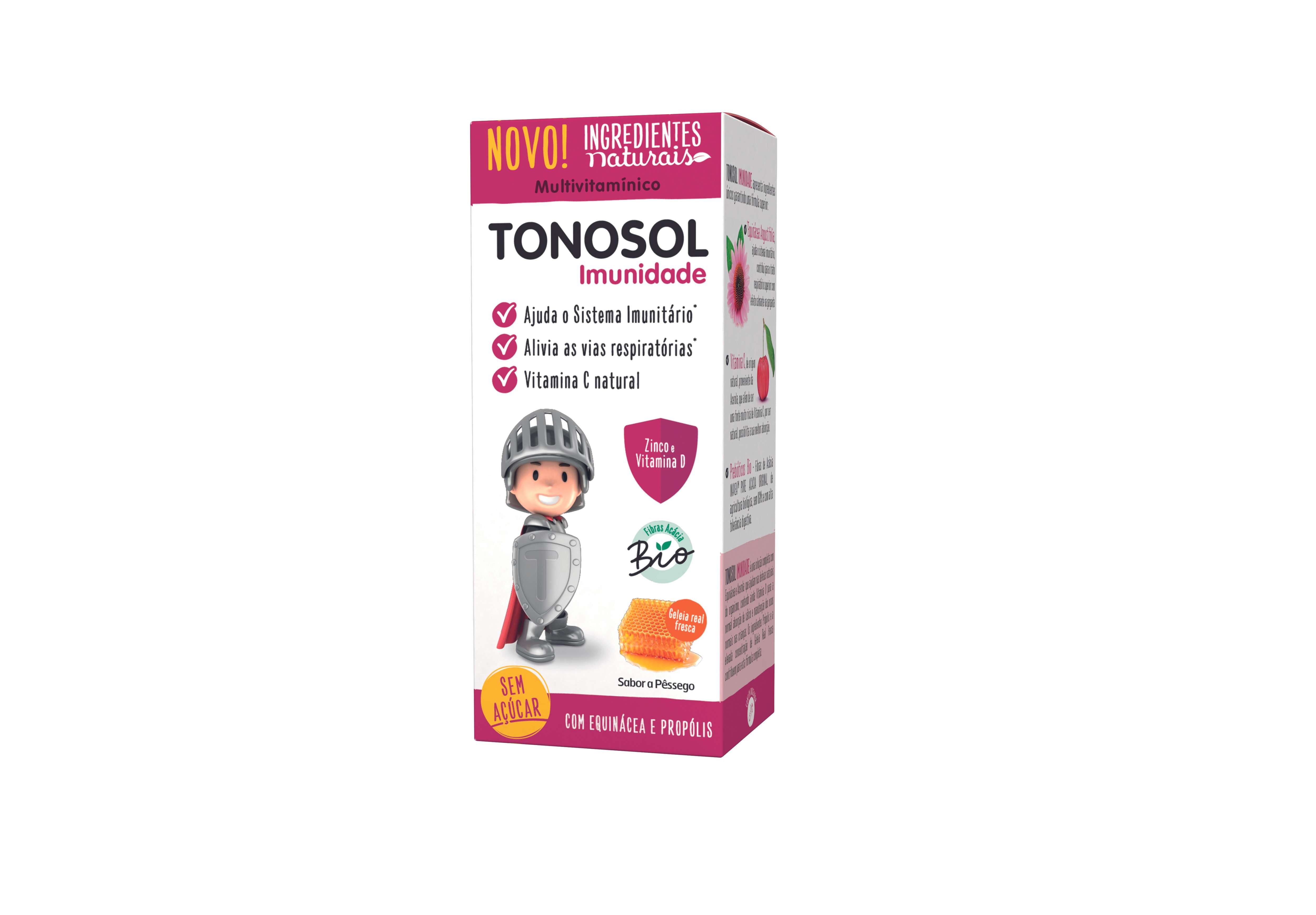 Tonosol Imunidade 150ml - Sabor a Pêssego e Banana