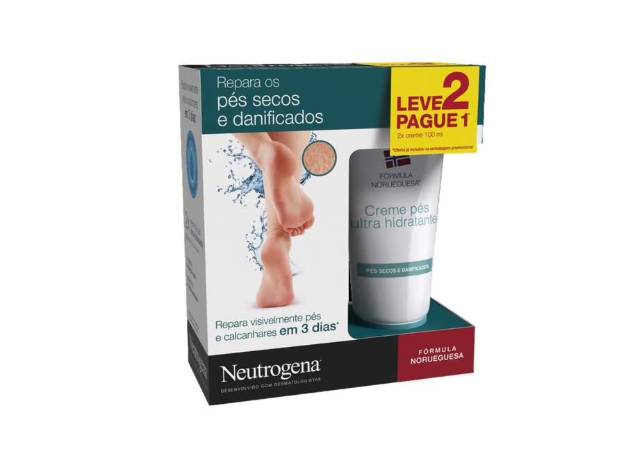 Neutrogena Creme de Pés Ultra-Hidratantes 100ml x2 com oferta de 2ª embalagem