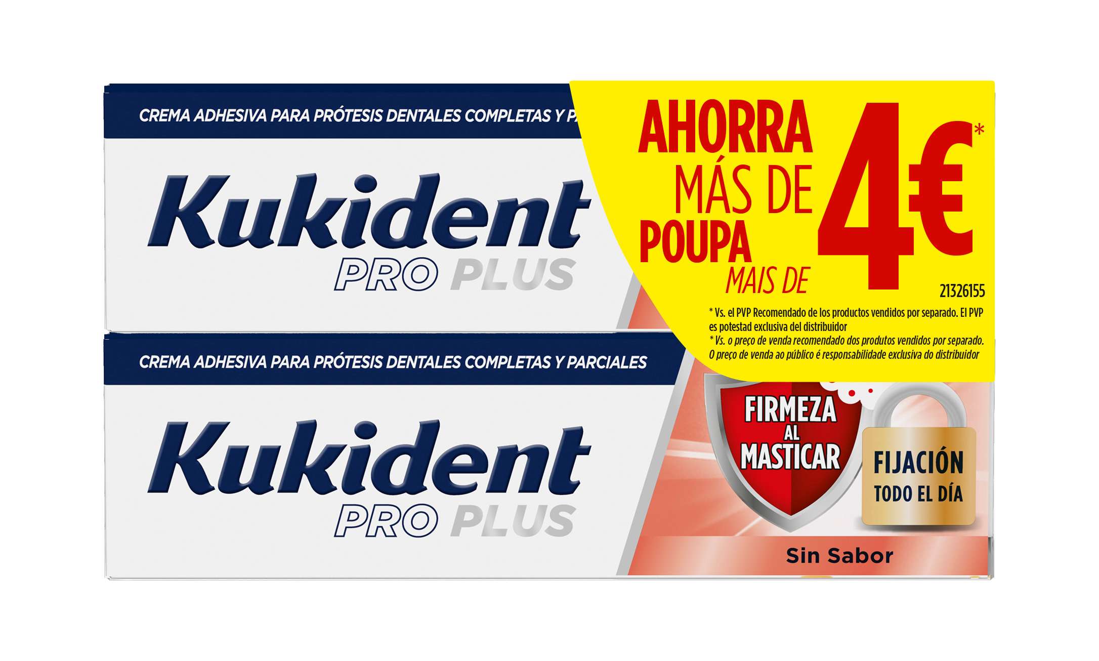 Kukident Pro Plus Firmeza Mastigar _s/Sabor - 40g Preço Especial