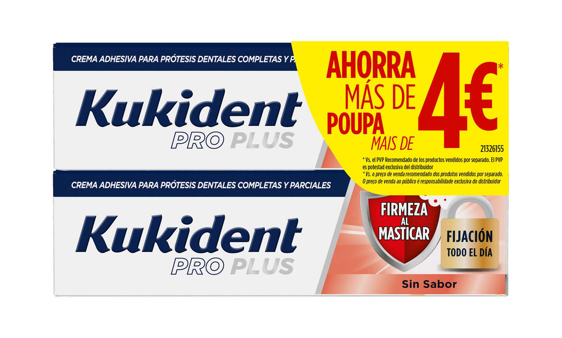 Kukident Pro Plus Firmeza Mastigar _s/Sabor - 40g Preço Especial