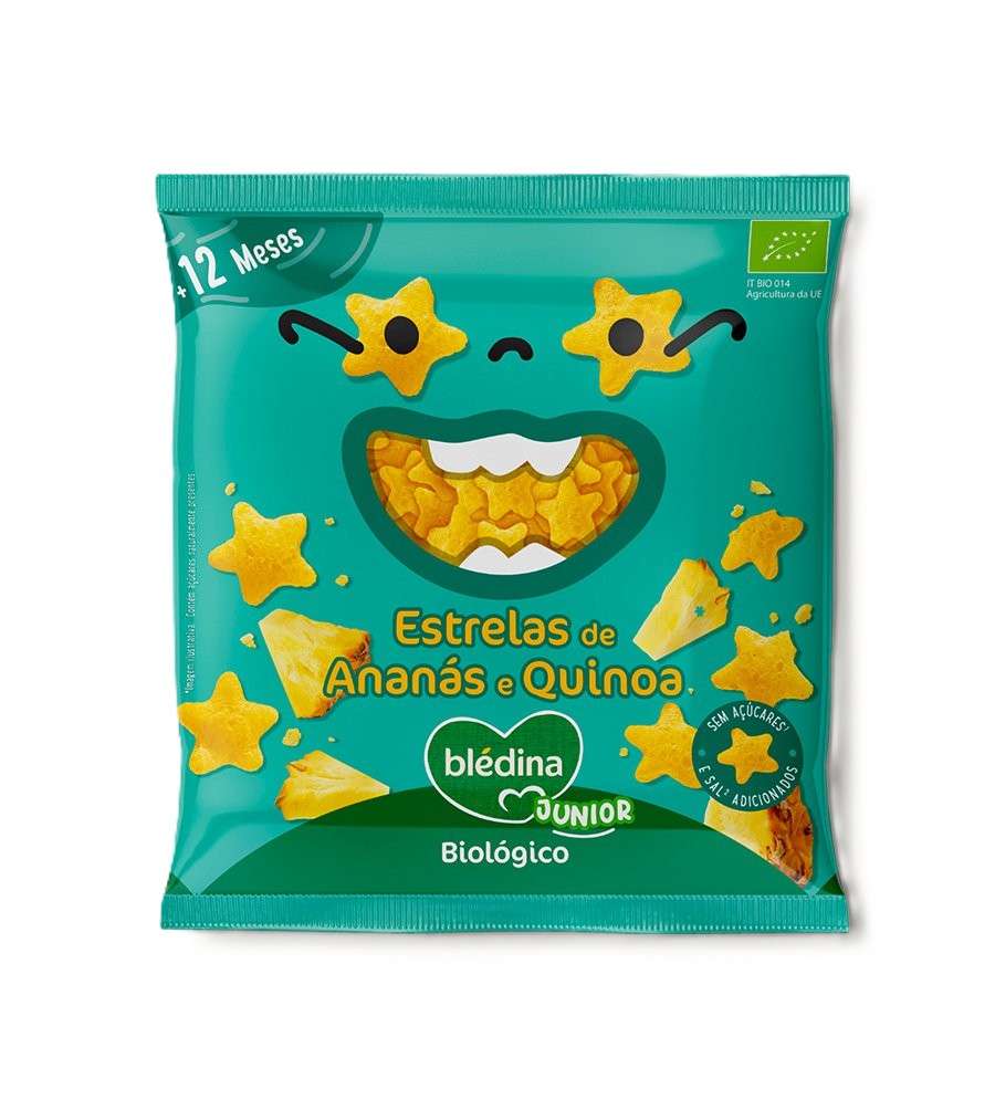 Blédina Snack Biológico Estrelas de Anánas e Quinoa 20g +12M