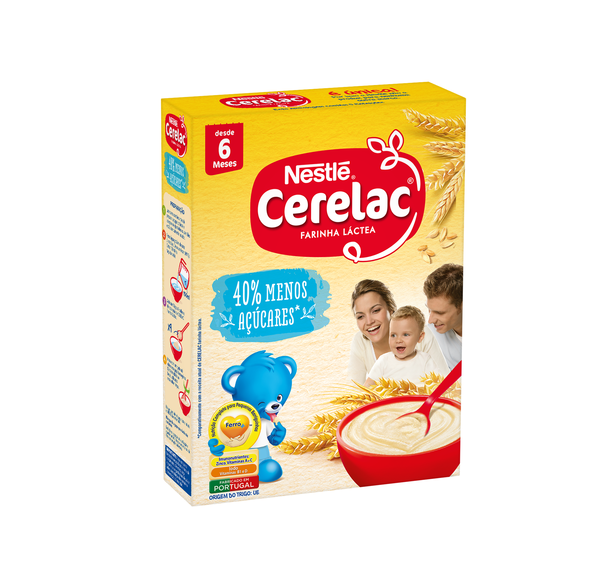 Nestlé Cerelac Trigo Láctea -40% de Açúcares 6m+ 250g