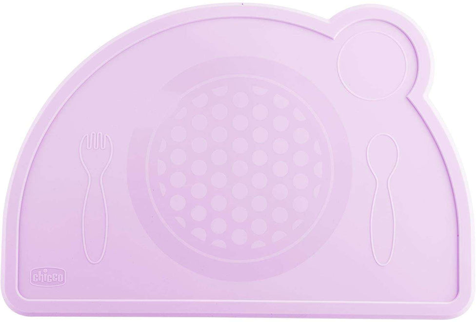 Chicco Take Eat Easy Tabuleiro Silicone Rosa 18m+