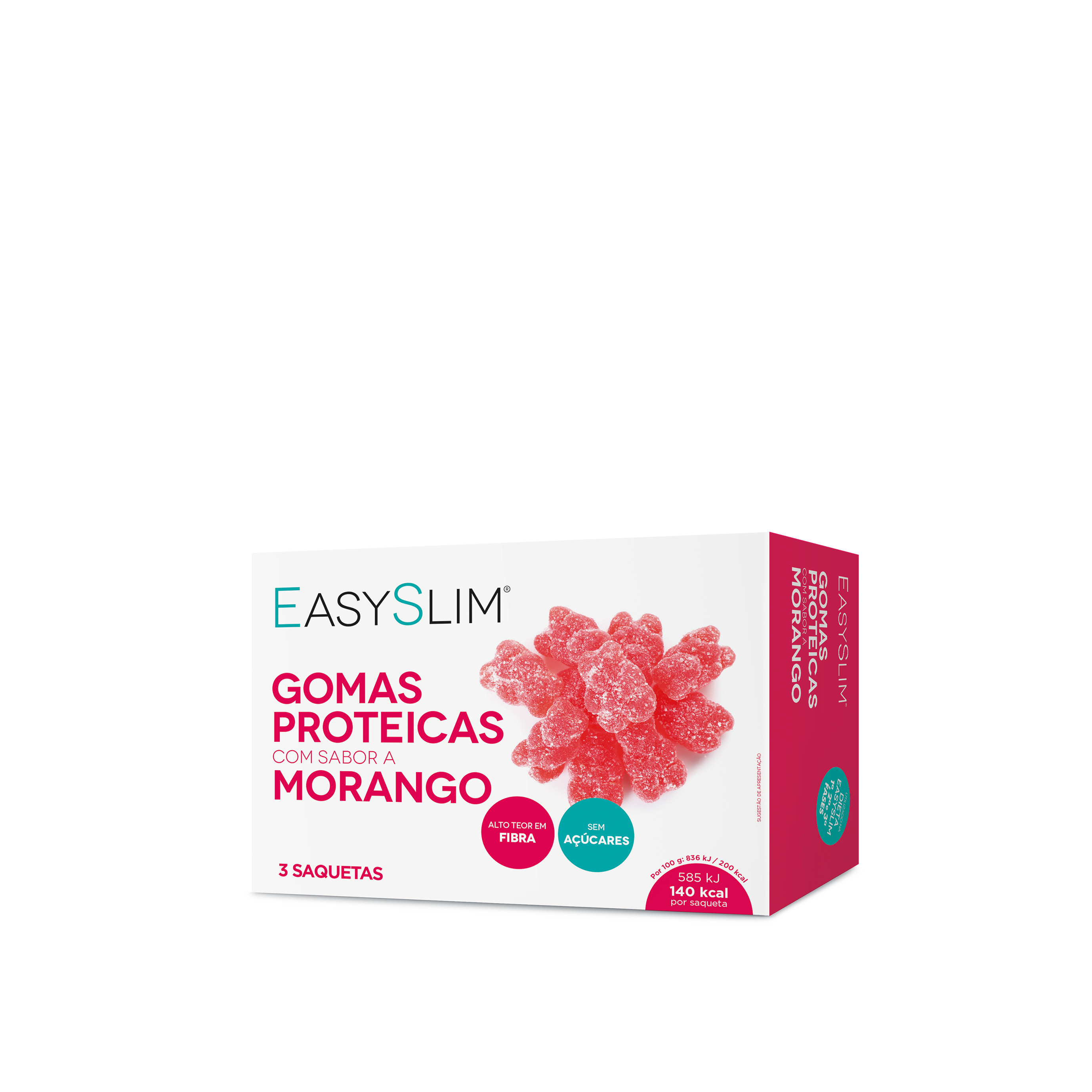 Easyslim Gomas Proteína Morango 3x70g