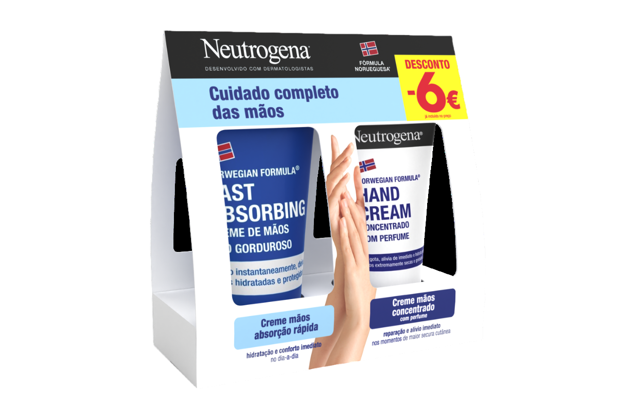 Neutrogena Mãos Creme Textura Ligeira 75ml + Creme Concentrado 50ml com desconto de 6€