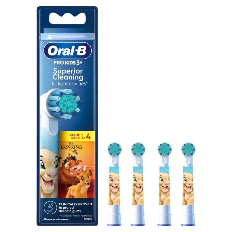 Oral-B Kids3+ Rei Leão Recargas Escova Elétrica x4