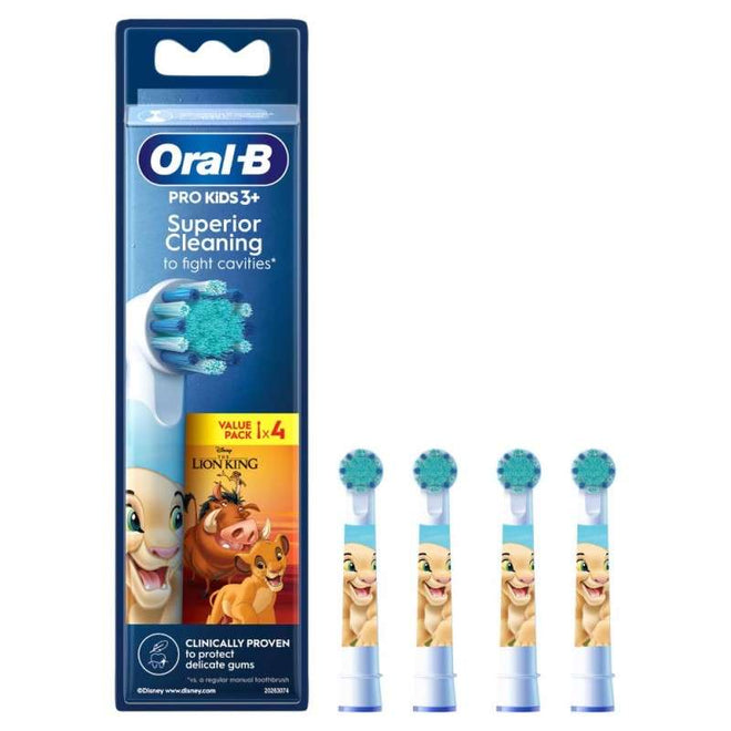 Oral-B Kids3+ Rei Leão Recargas Escova Elétrica x4