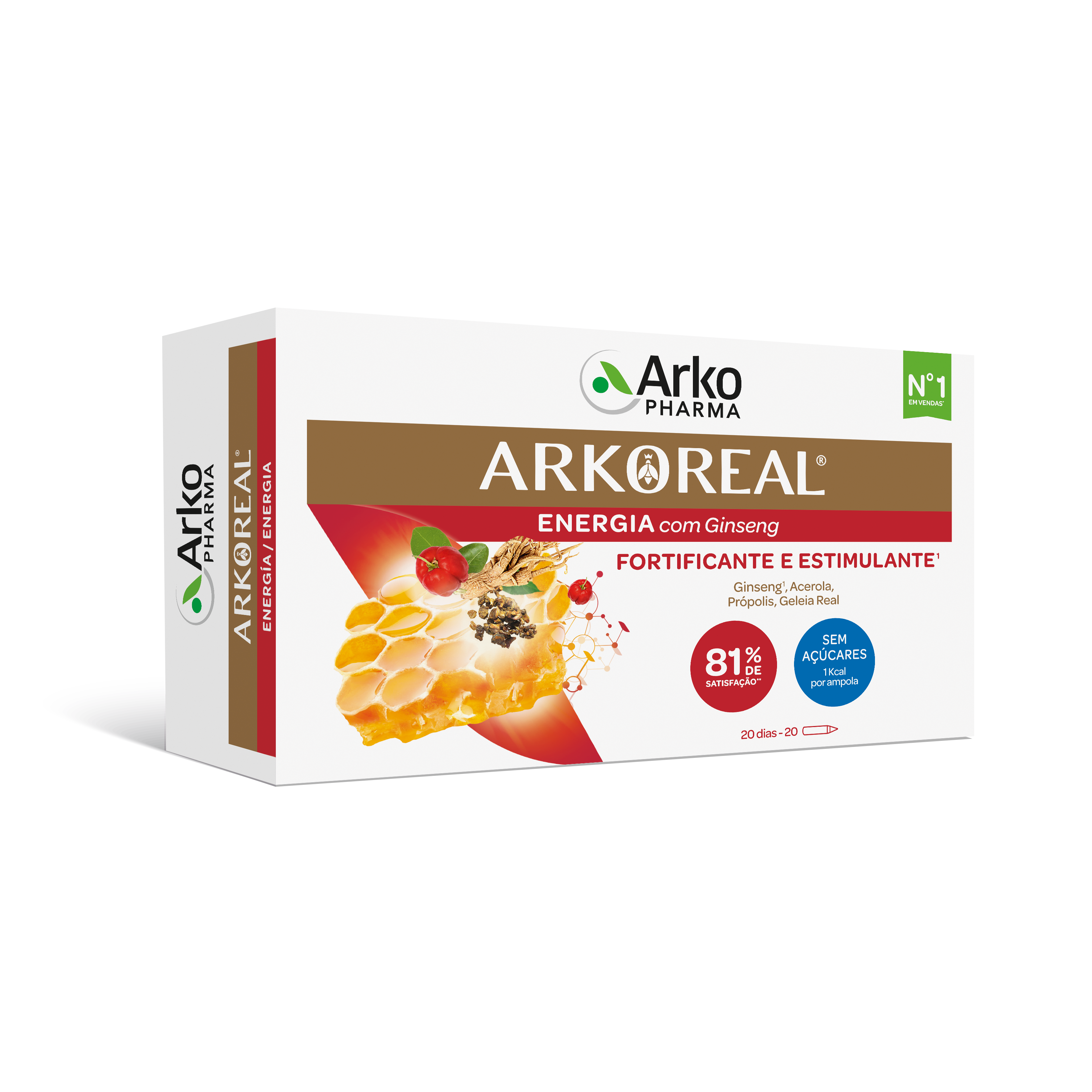 Arkoreal Geleia Real + Ginseng 20 amp.