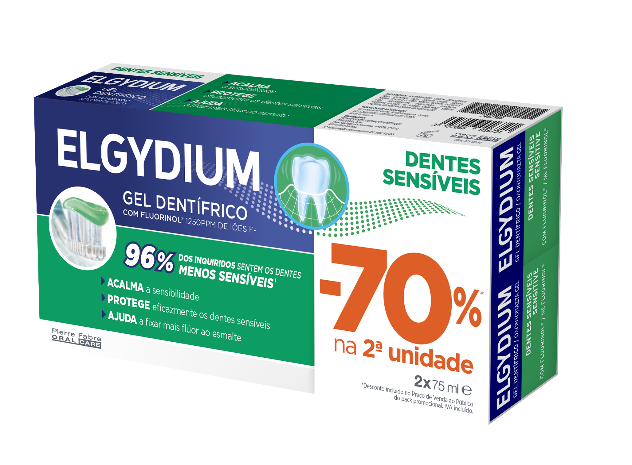 Elgydium Duo Dentes Sensíveis 70% 2ª unidade