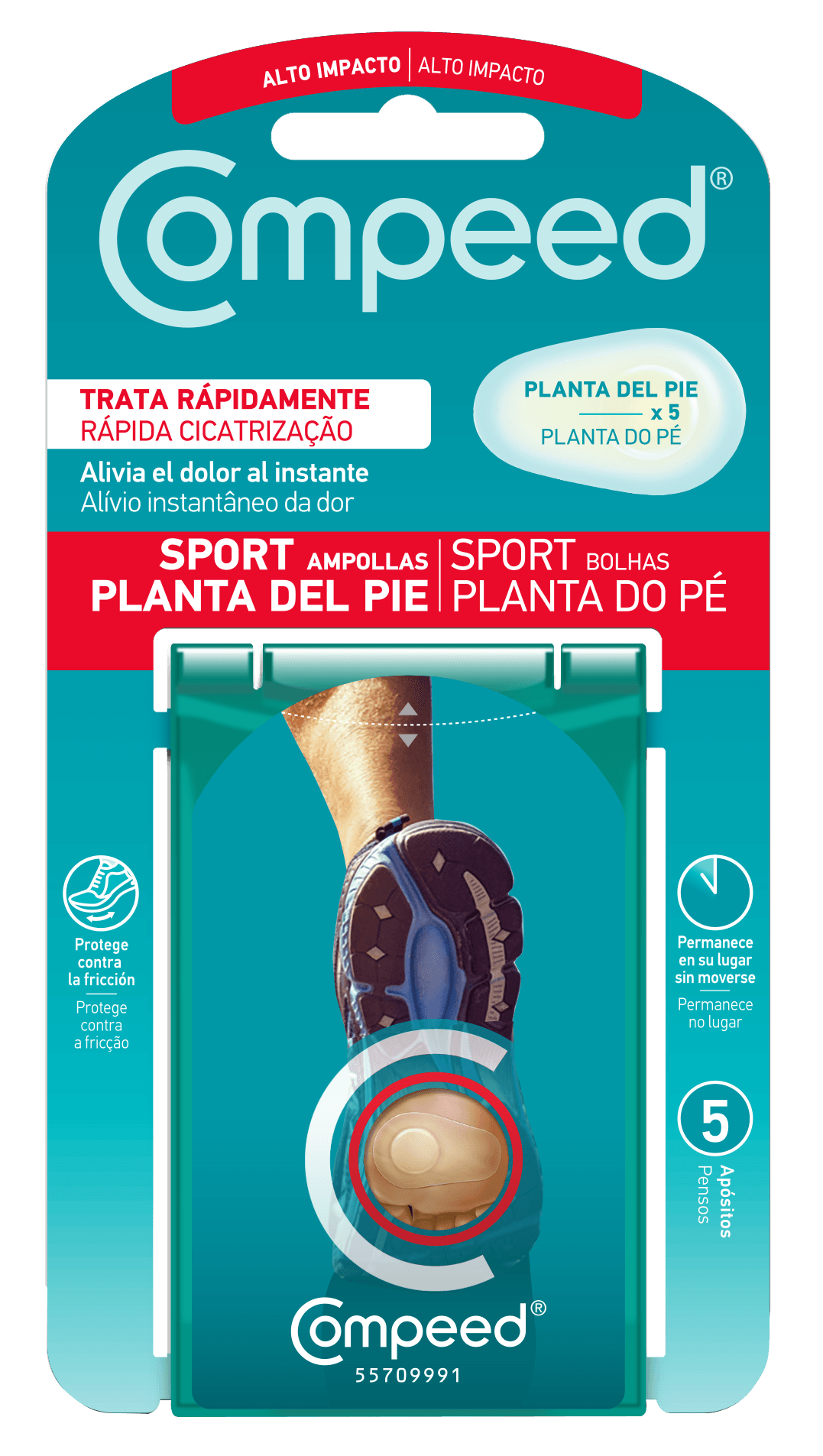 Compeed Sport Bolhas Pensos para a Planta do pé (5 Unidades)