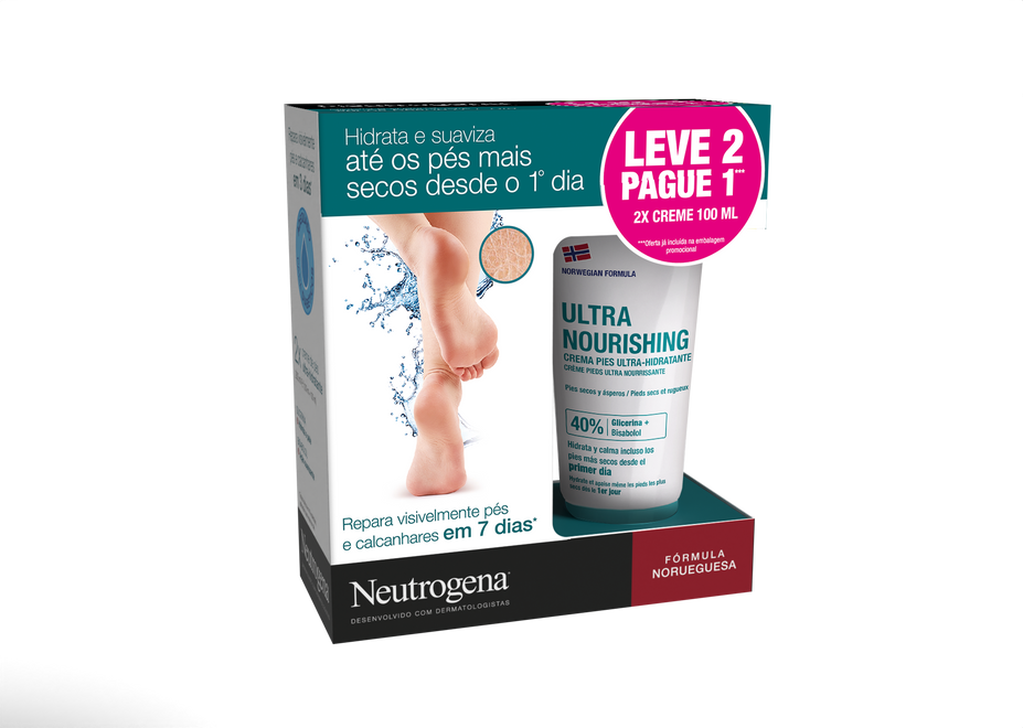 Neutrogena Creme de Pés Ultra-Hidratantes 100ml x2 com oferta de 2ª embalagem