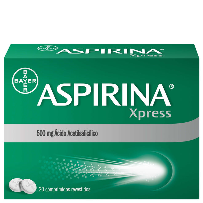 ASPIRINA XPRESS, 500 MG X 20 COMP REV ACETILSALICILICO (ACIDO)