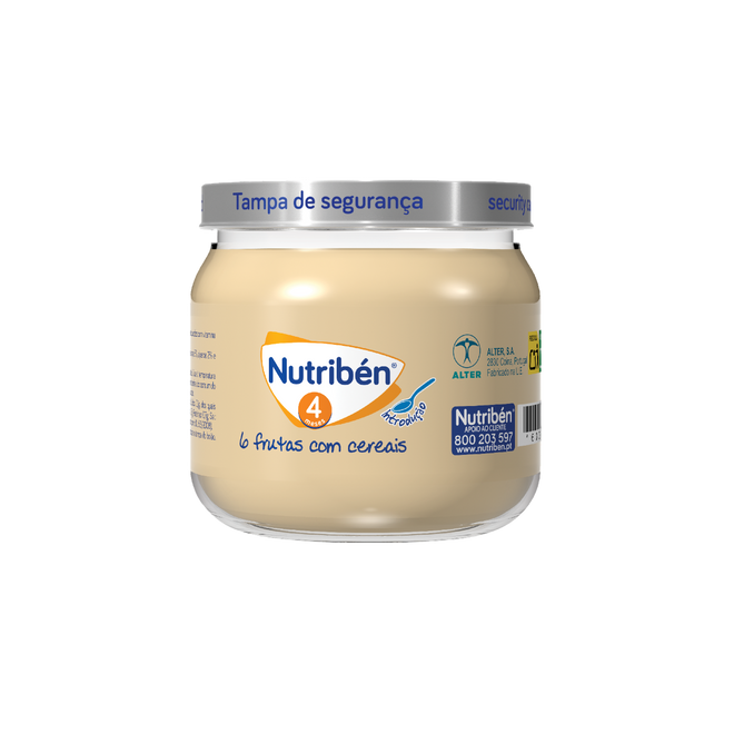 Nutribén Boião 6 Frutas com Cereais 120g