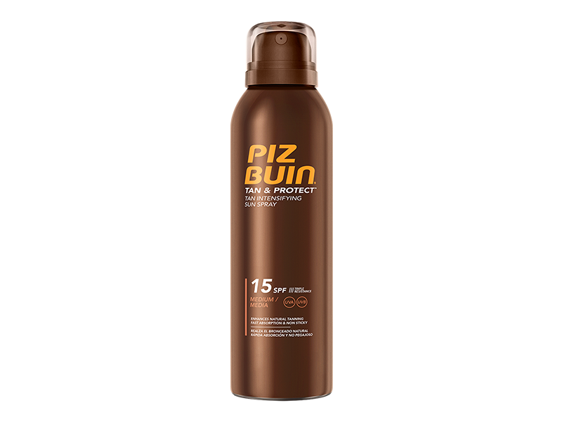 Piz Buin Tan & Protect Spray Solar Intensificador de Bronzeado SPF15, Frasco