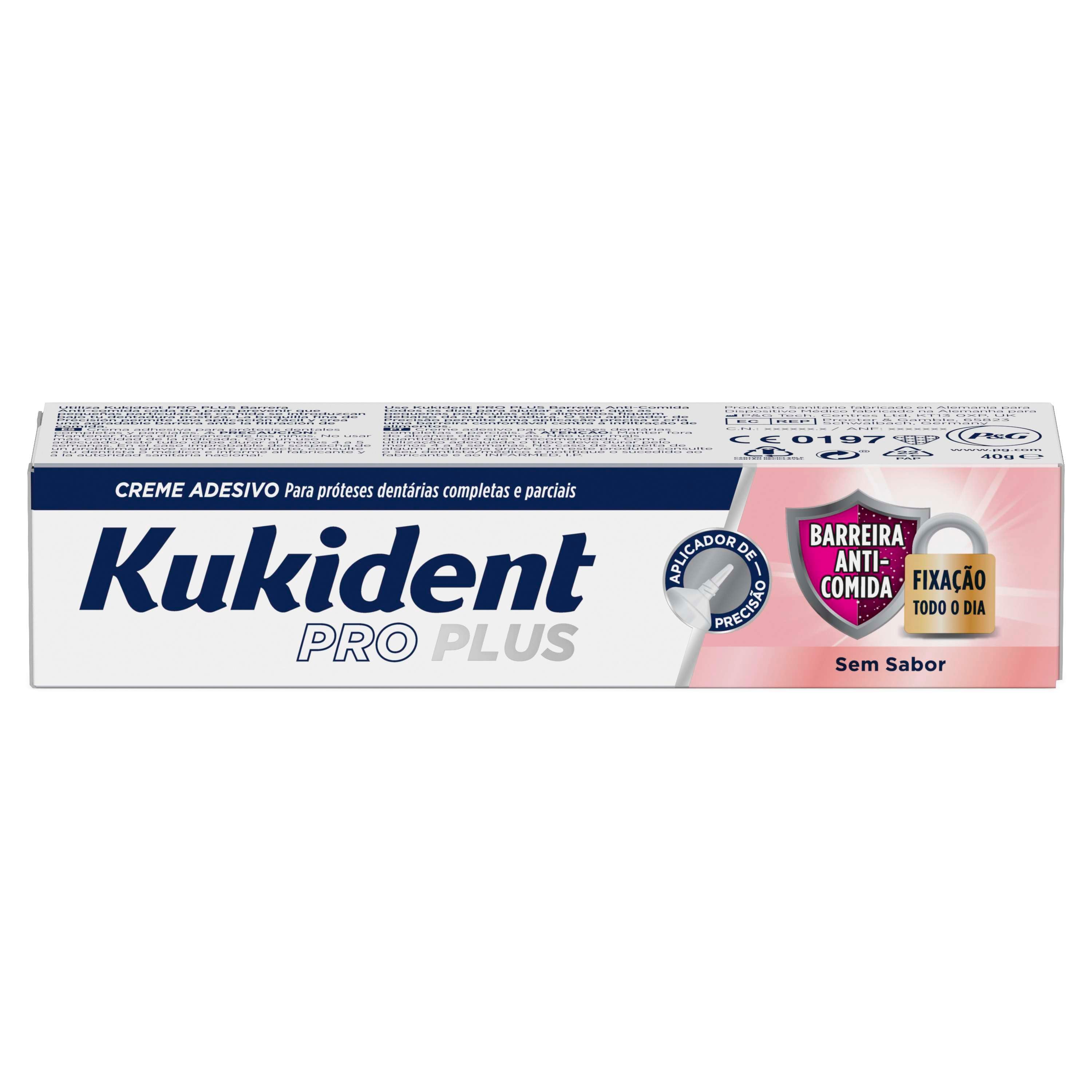 Kukident Pro Plus Barreira Anti-Comida - 40G