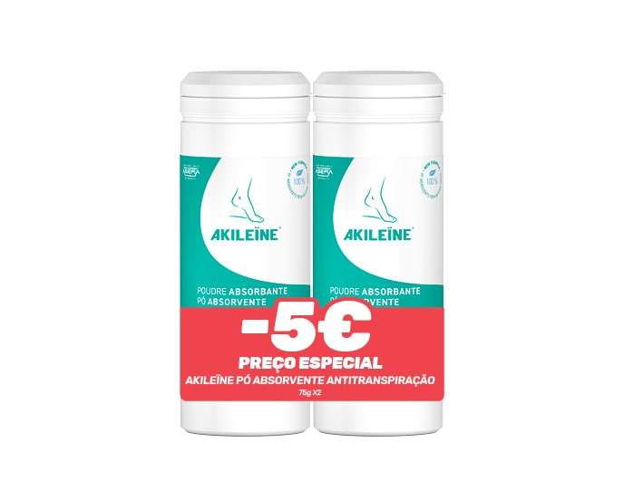 Akileine Pó Absorvente Antitranspirante 2 x 75g Preço Especial