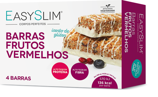 Easyslim Barras Frutos Vermelhos 4x40g