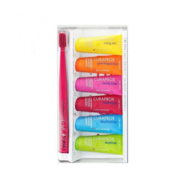 Curaprox Be You Kit Pasta de Dentes 10ml x6 + Escova de Dentes