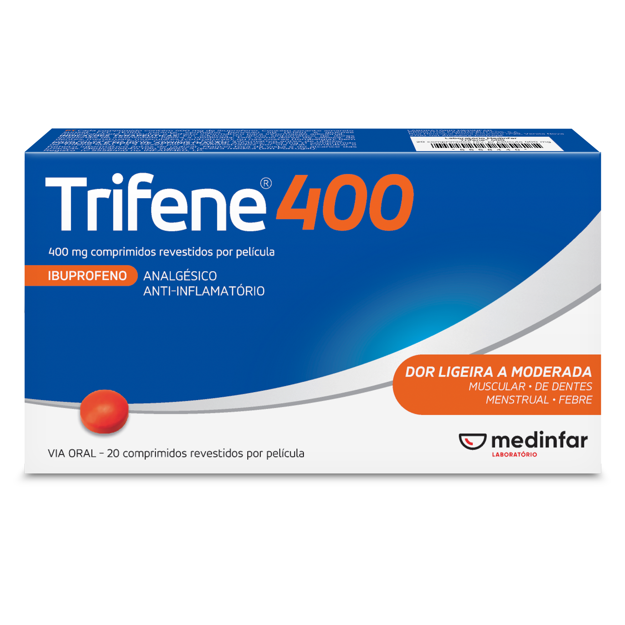 Trifene 400, 400 mg x 20 comp ver