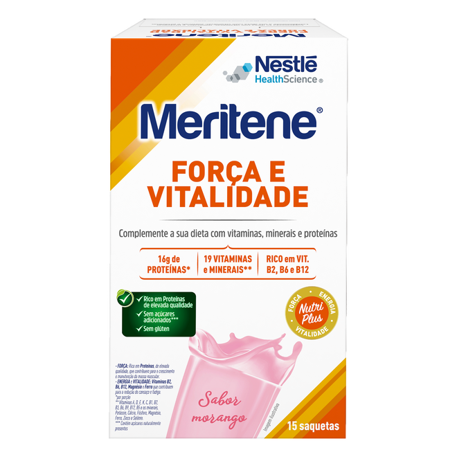 Meritene Batido Morango Saquetas 15x30g