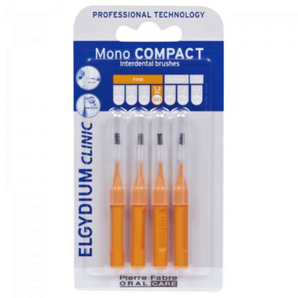 Elgydium Clinic Escovilhões Mono Compact Laranja 1,2mm x4