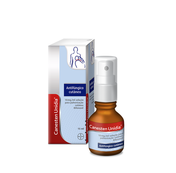 CANESTEN UNIDIA , 10 MG/ML FRASCO 15 ML SOL PULV CUTAN BIFONAZOL