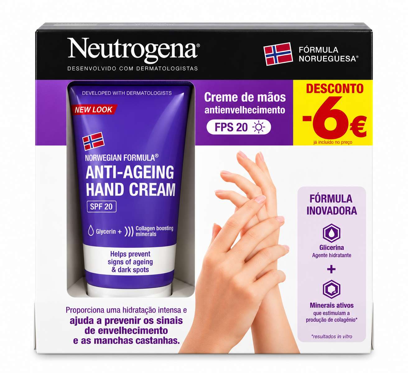 Neutrogena Creme de Mãos Antienvelhecimento SPF20 – 75ml x2 | Desconto de 6€