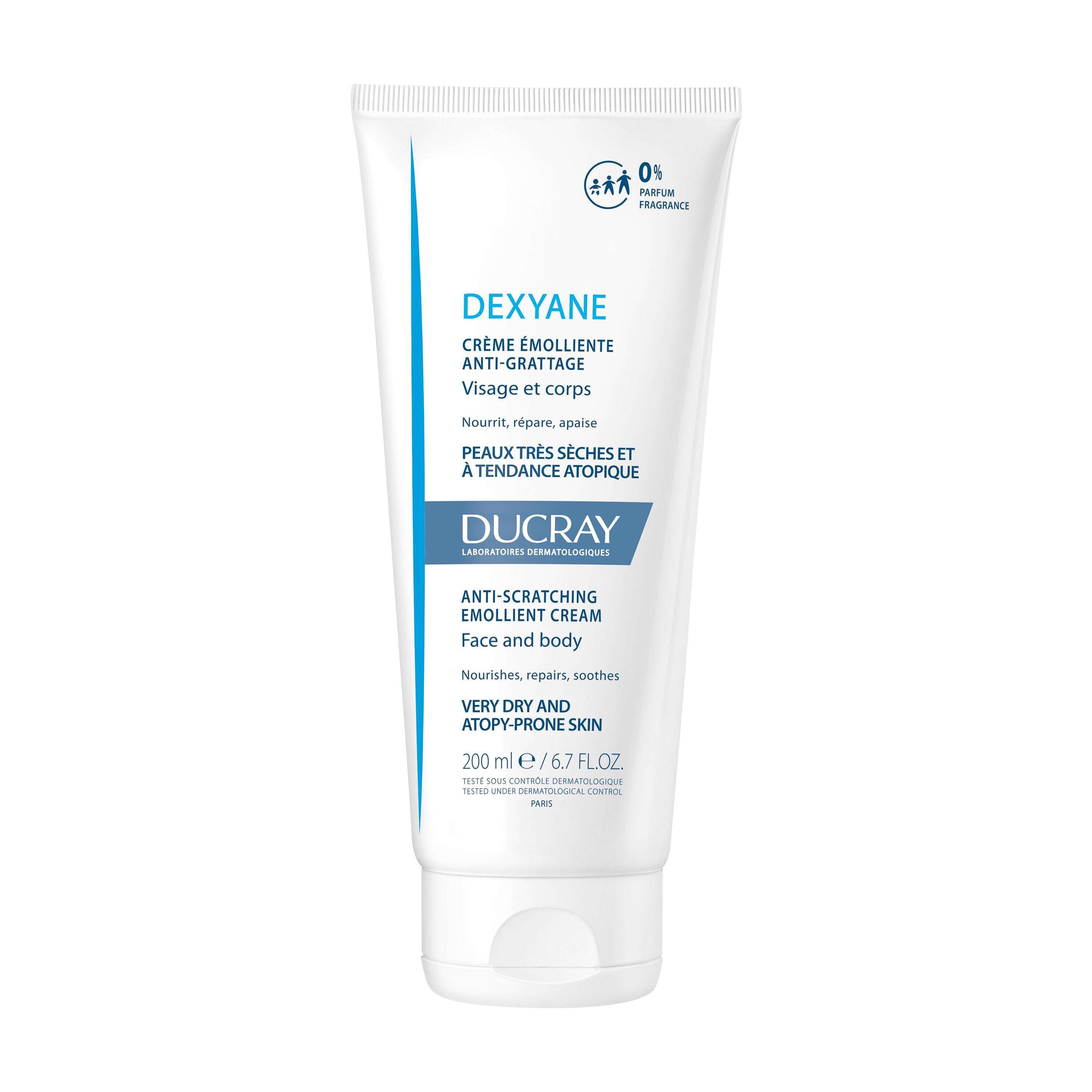 Ducray Creme Emoliente Antiprurido Dexyane, creme para pele muito seca e de tendência a eczema atópico 200 ml