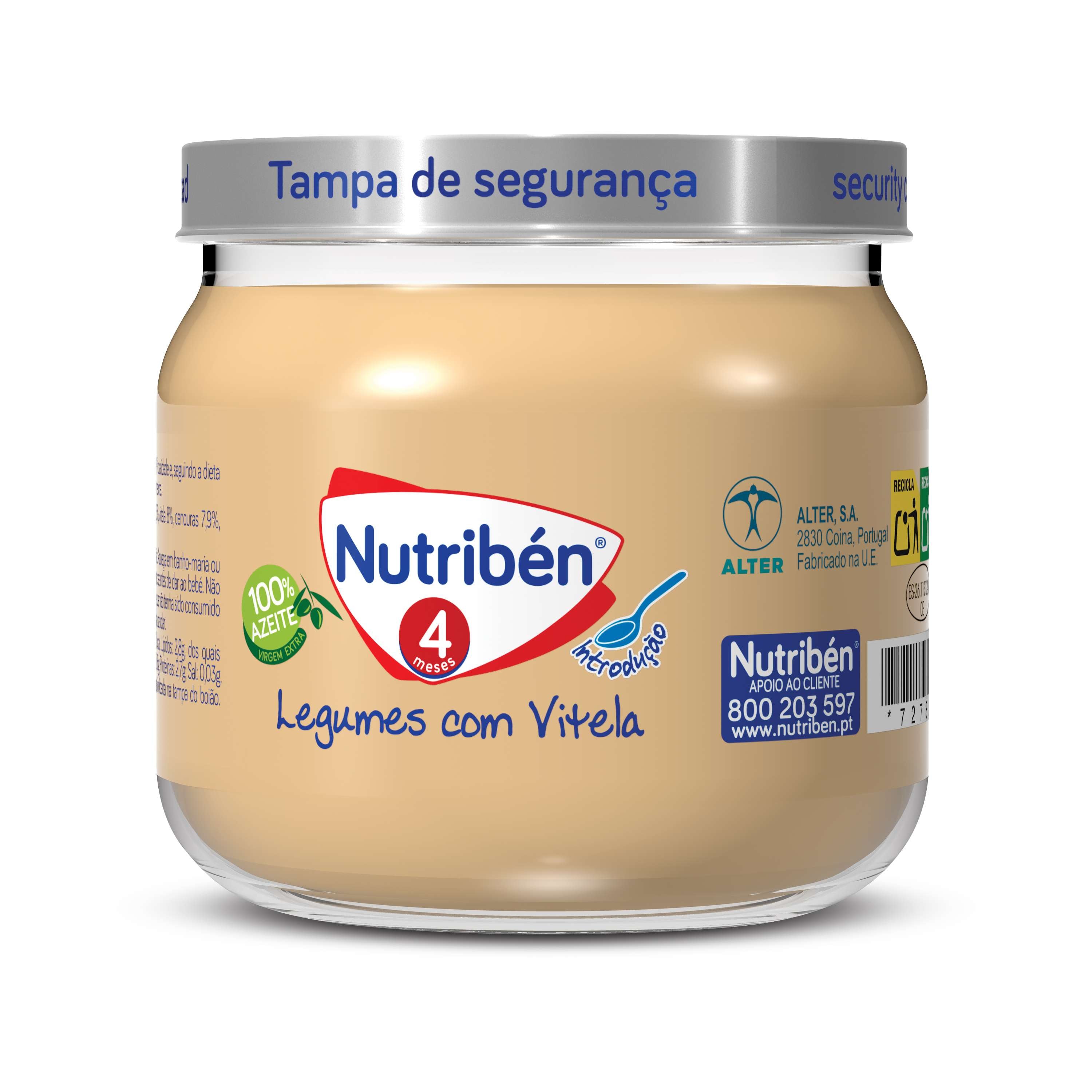 Nutriben Boião 4 Legumes com Vitela - 120g