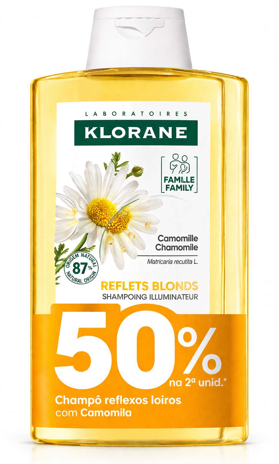 Klorane Capilar Duo Champô Camomila 2x400ml