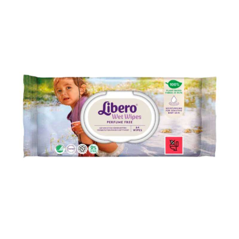 Libero Wet Wipe Toalhete Higiene Bebé- 1 Pacote com 64 Toalhitas