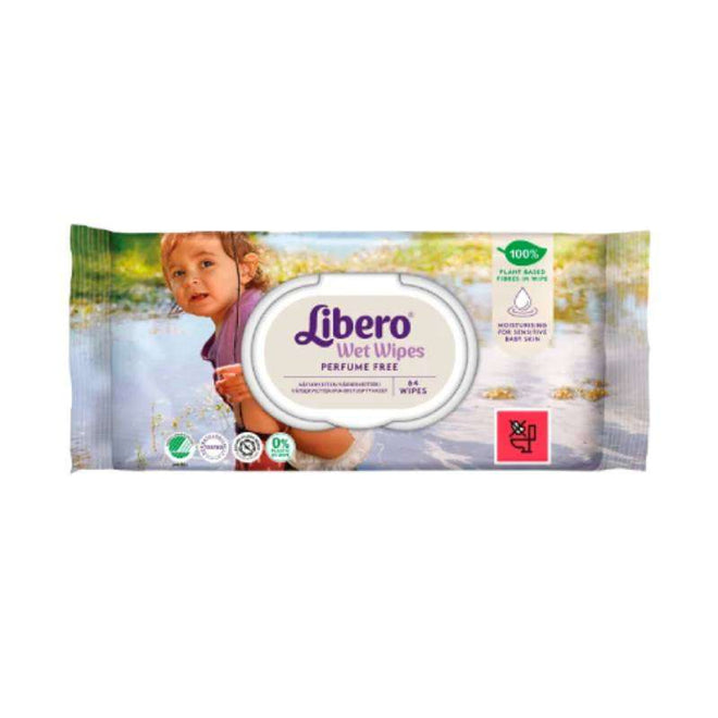 Libero Wet Wipe Toalhete Higiene Bebé- 1 Pacote com 64 Toalhitas