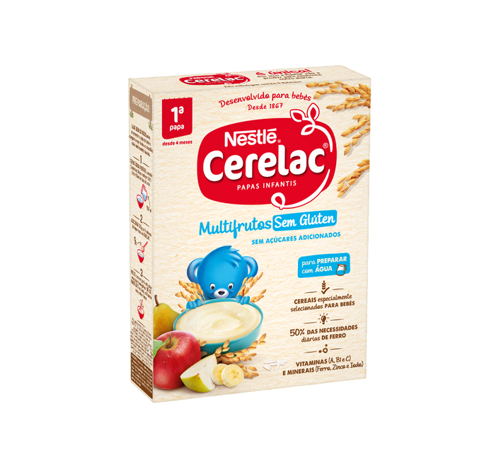 Nestlé Cerelac Primeira Papa Láctea Multifrutos 4M+ 250g