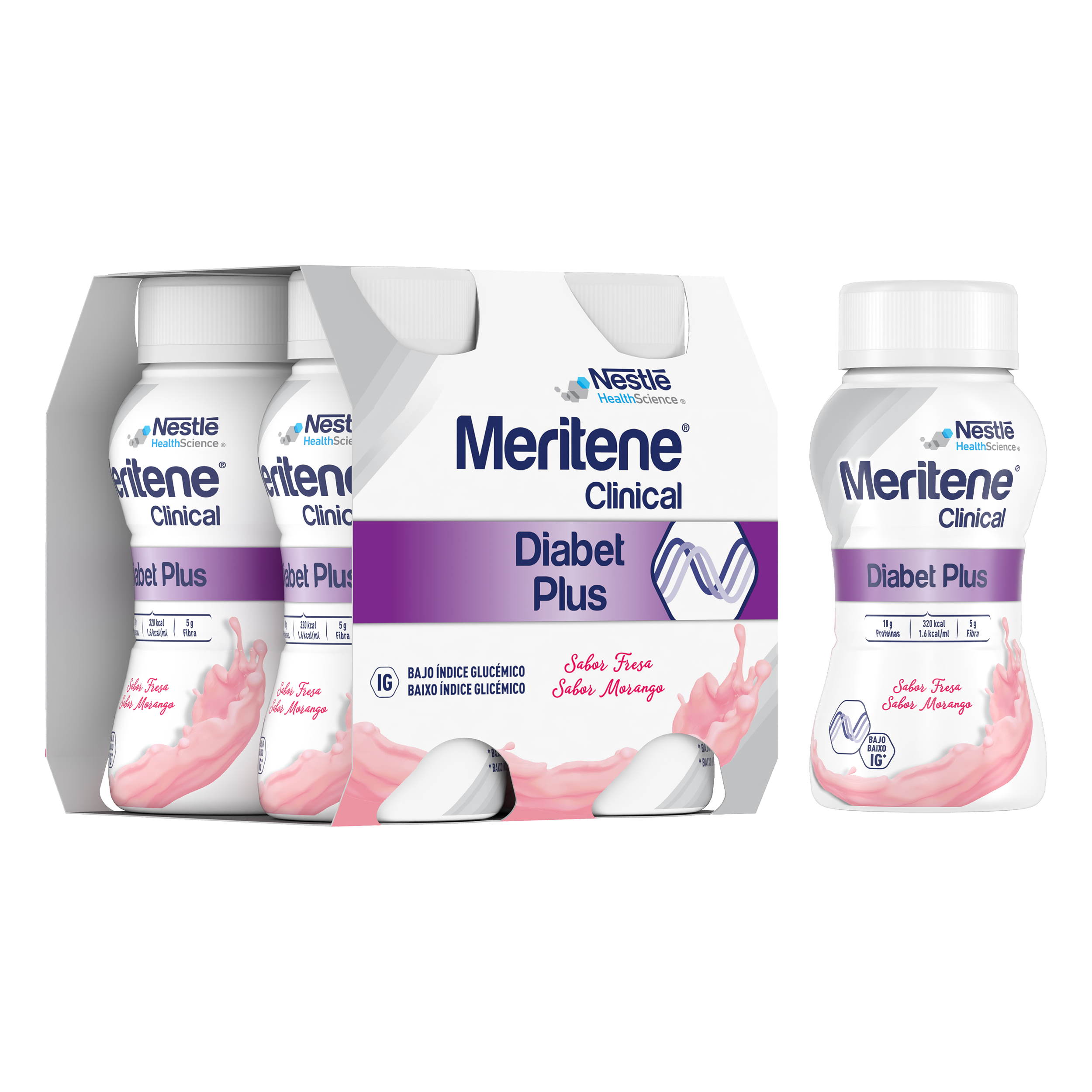 Meritene Clinical DiabetPlus Morango 200ml X4