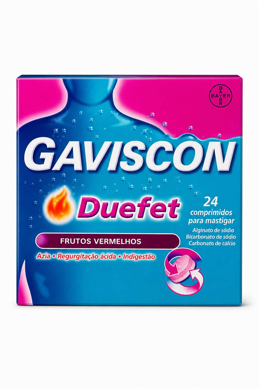 Gaviscon Duefet Frutos Vermelhos 24 comprimidos