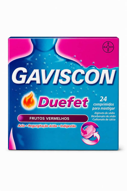 Gaviscon Duefet Frutos Vermelhos 24 comprimidos